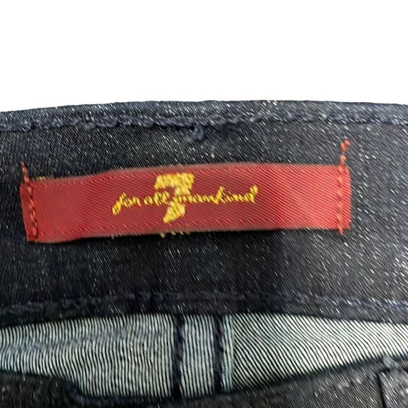 7 For All Mankind coated black skinny jeans, Size 26 - Picture 9 of 13